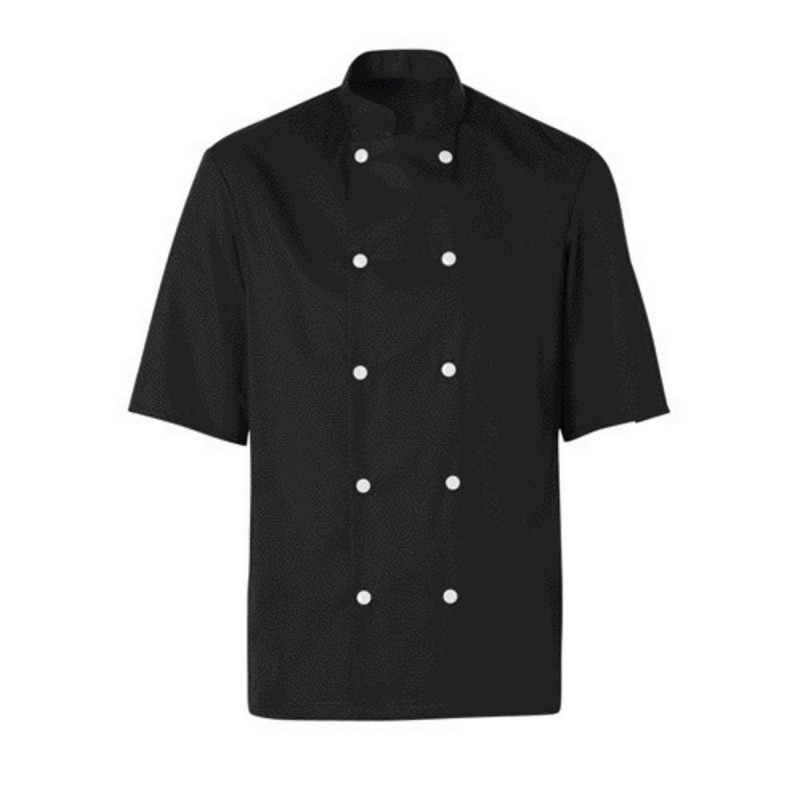Veste de cuisine homme manche courte noir T1 Blake Molinel