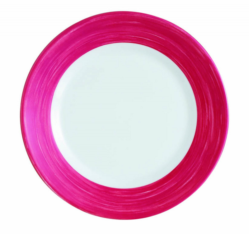 Assiette plate rond rouge verre Ø 23,5 cm Brush Arcoroc