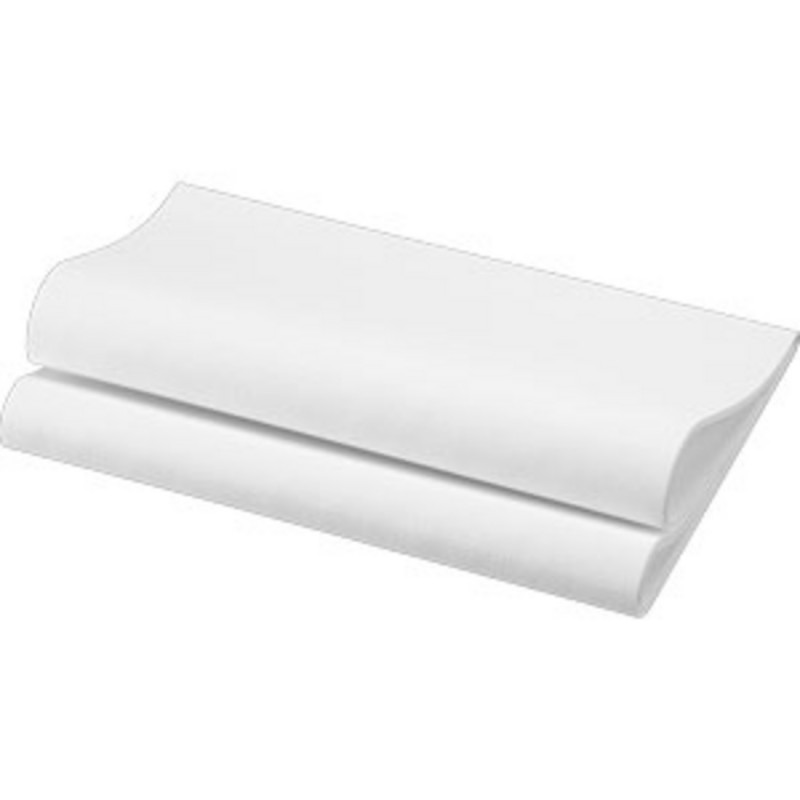 Serviette blanc non tissé 48x48 cm Airlaid Duni (60 pièces)
