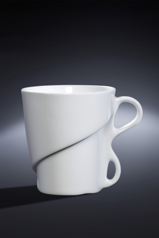 Mug rond blanc porcelaine vitrifiée 30 cl Ø 8,7 cm Delissea Rak