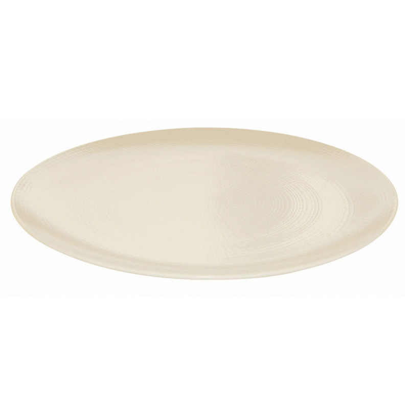 Assiette coupe plate rond kaolin grès Ø 21 cm Modulo Nature Degrenne