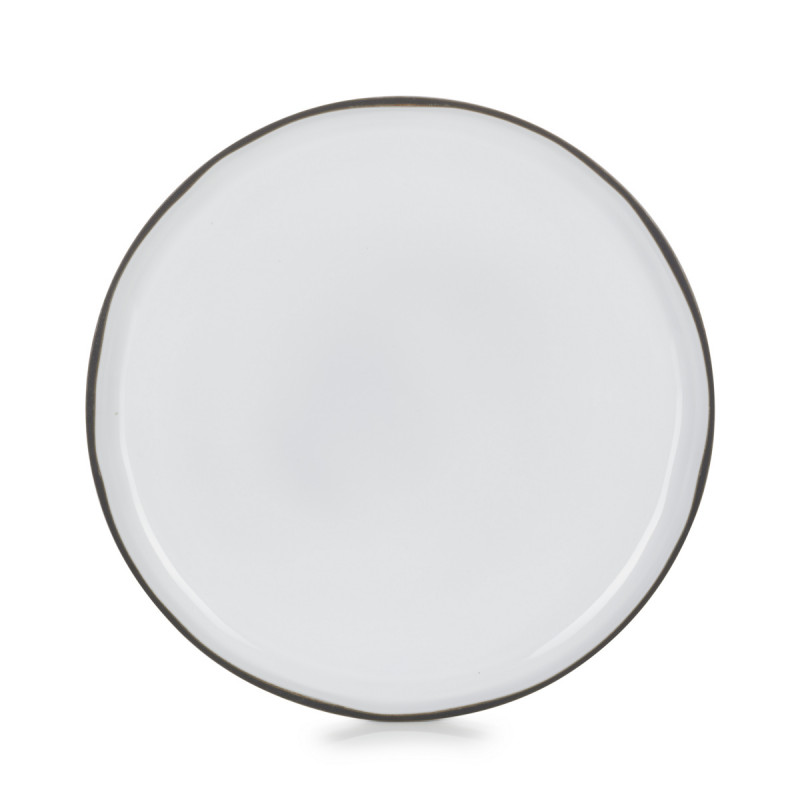 Assiette plate rond blanc cumulus porcelaine culinaire Ø 15 cm Caractere Revol