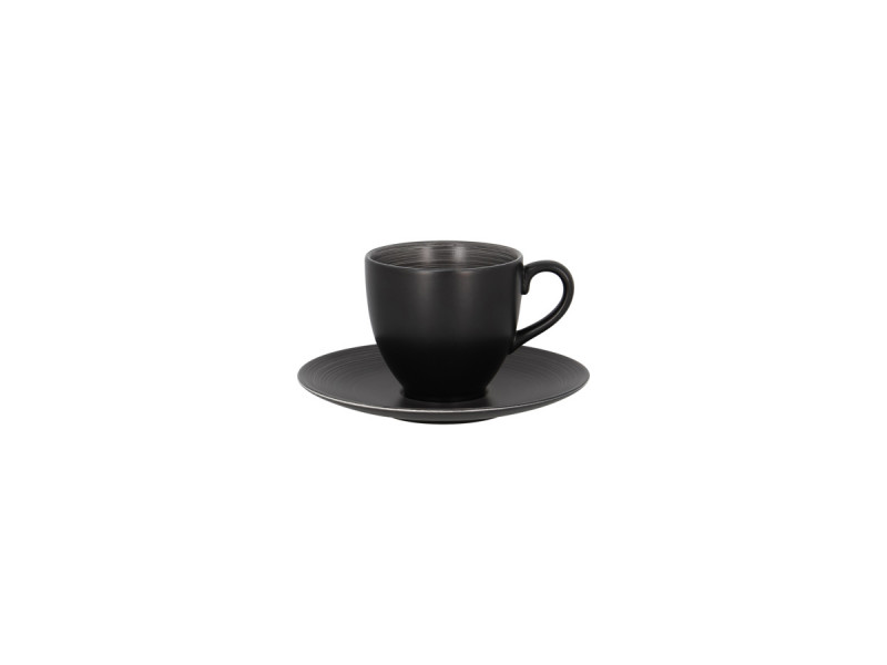 Sous tasse rond gris porcelaine vitrifiée Ø 15 cm Trinidad Rak