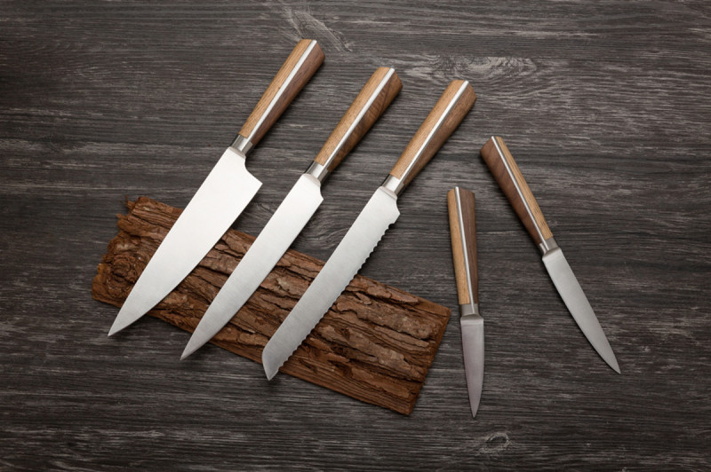 Couteau de cuisine 15 cm inox bois unie High Woods Deglon