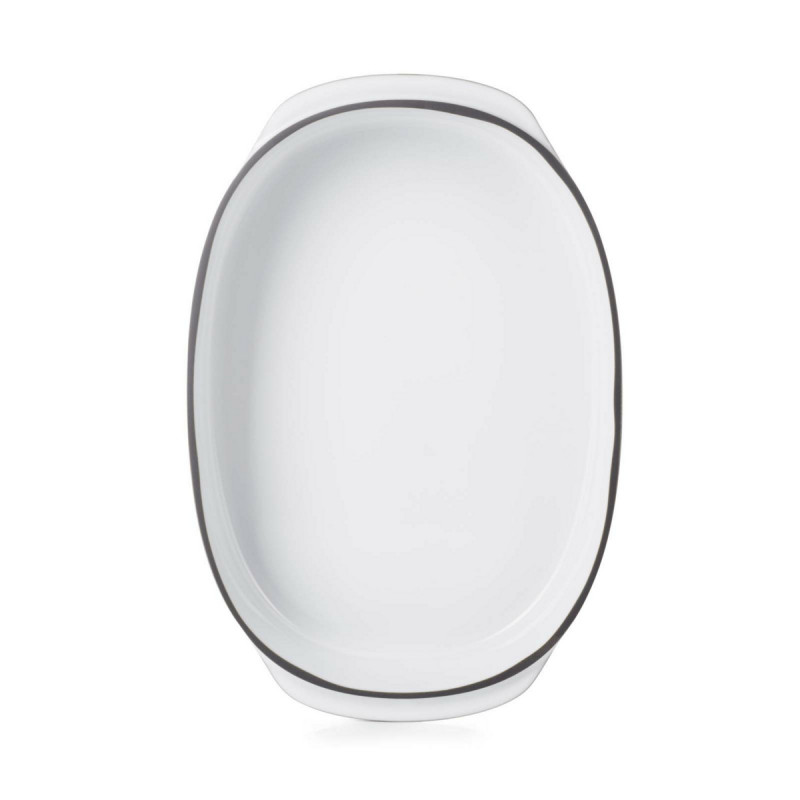 Plat ovale blanc porcelaine culinaire 34 cm Caractere Revol