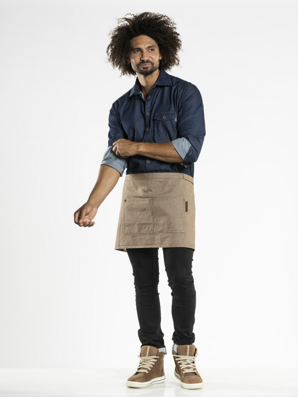 Tablier 1/2 chef beige Taille unique Base Chaud Devant