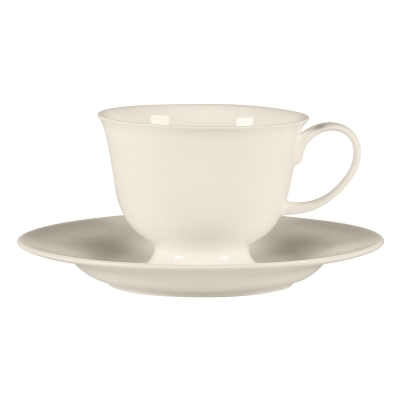 Tasse à thé avec pied rond ivoire porcelaine bone china 23 cl Ø 10 cm Bravura Rak