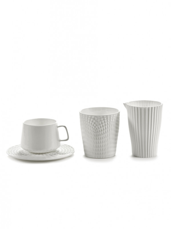 Tasse à cappuccino rond blanc porcelaine bone china Ø 8,5 cm Nido Serax