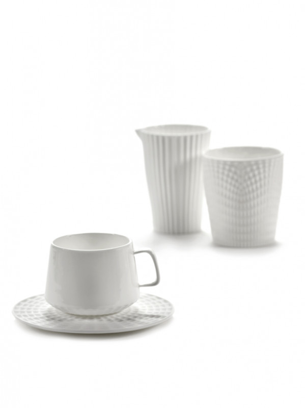 Tasse à cappuccino rond blanc porcelaine bone china Ø 8,5 cm Nido Serax