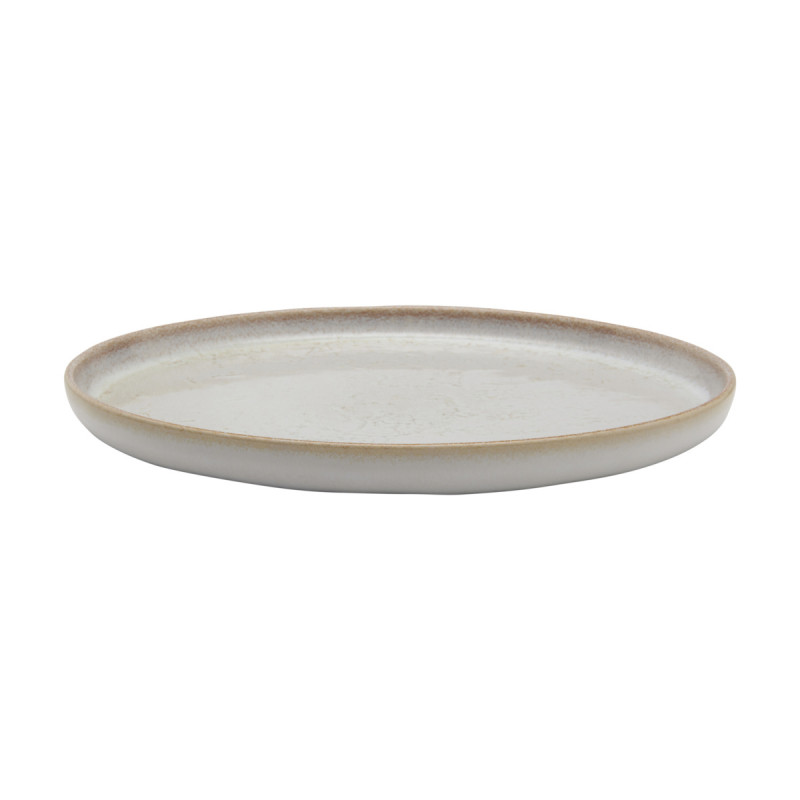 Assiette plate rond beige grès émaillé Ø 28 cm Sand Accolade