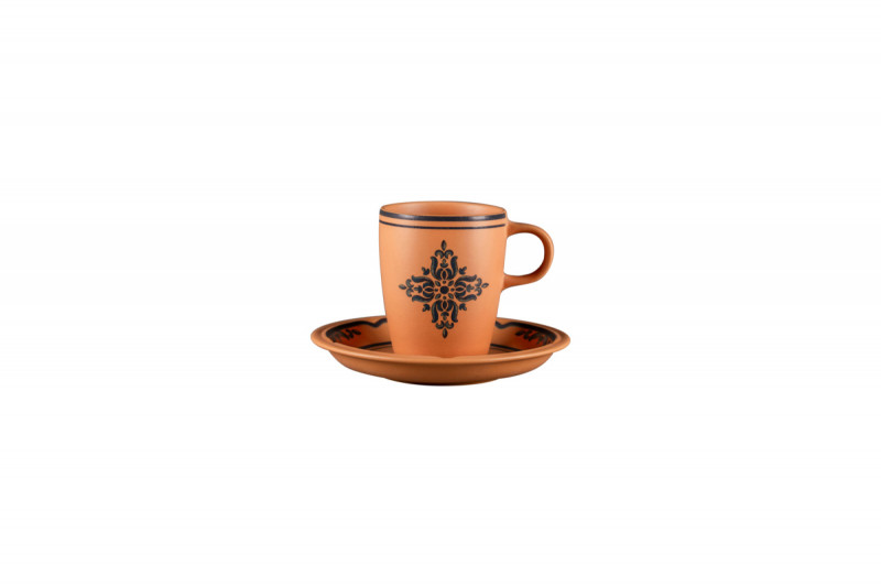 Tasse à thé rond Tero Décor Ostia porcelaine 23 cl Ø 7,3 cm Earth Rak