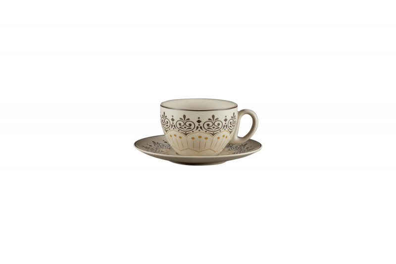 Sous tasse à café/thé rond Argila Décor Cartagena porcelaine Ø 17 cm Earth Rak