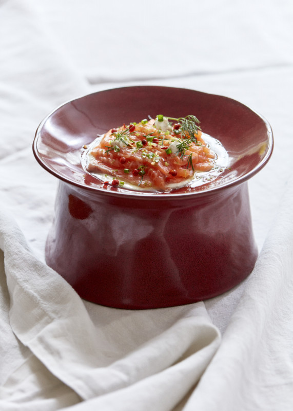 Bol de présentation rond Venetian red grès émaillé Ø 37 cm La Mère Serax