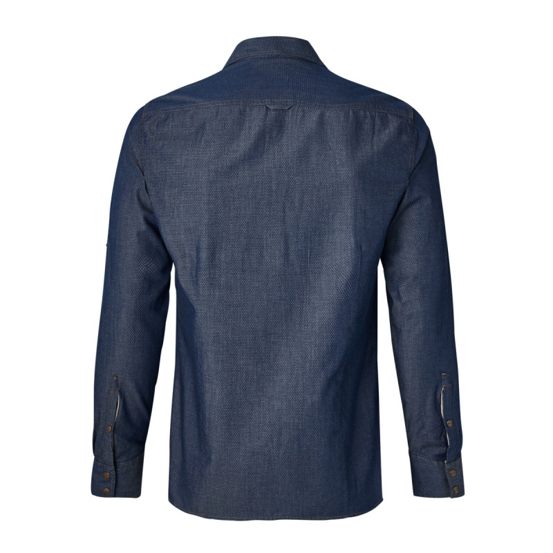 Chemise homme manche longue denim bleu XXXL Authentique Molinel