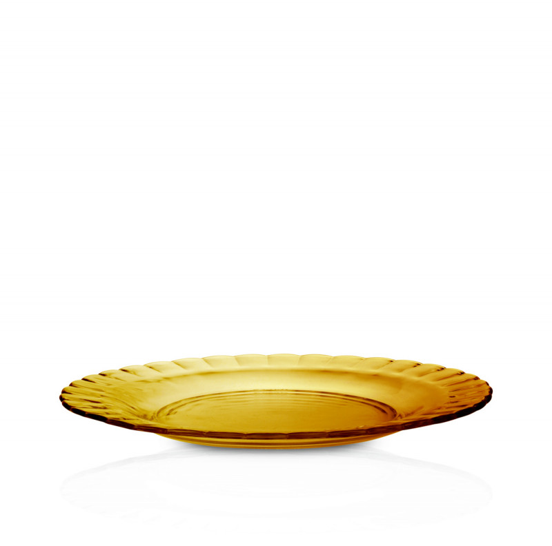 Assiette plate vermeil verre trempé Ø 23 cm Picardie Duralex