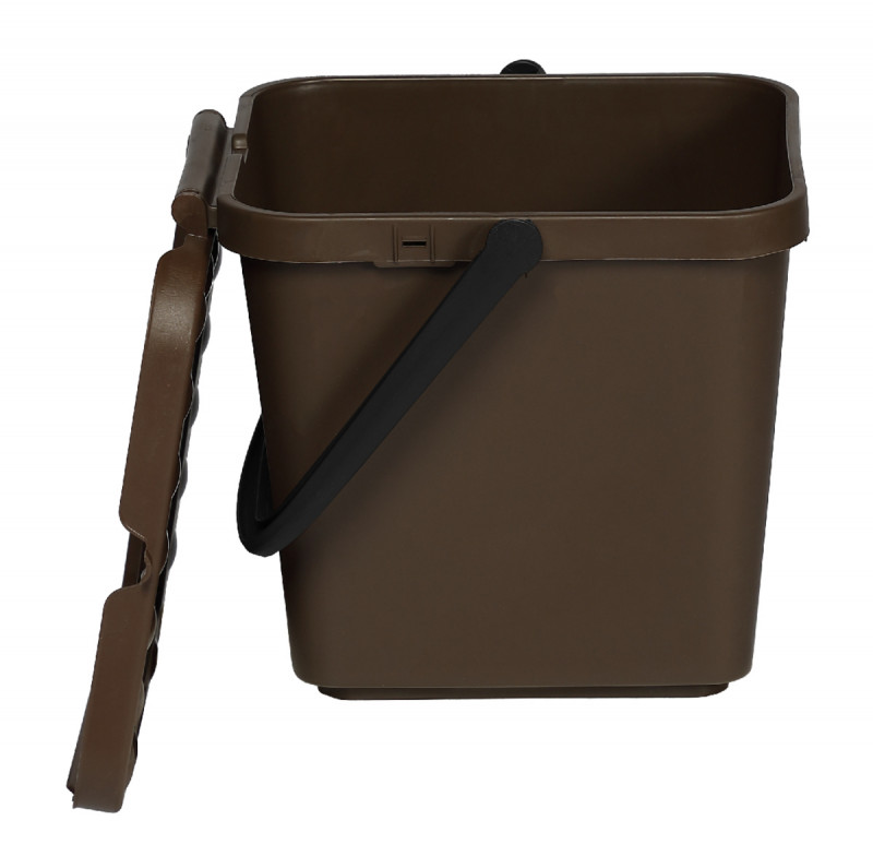 Seau à compost plastique 7 L marron Probbax