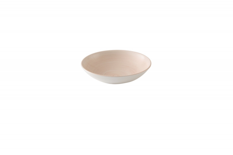 Assiette coupe creuse rond Canvas Coral porcelaine vitrifiée Ø 18,2 cm Stonecast Churchill