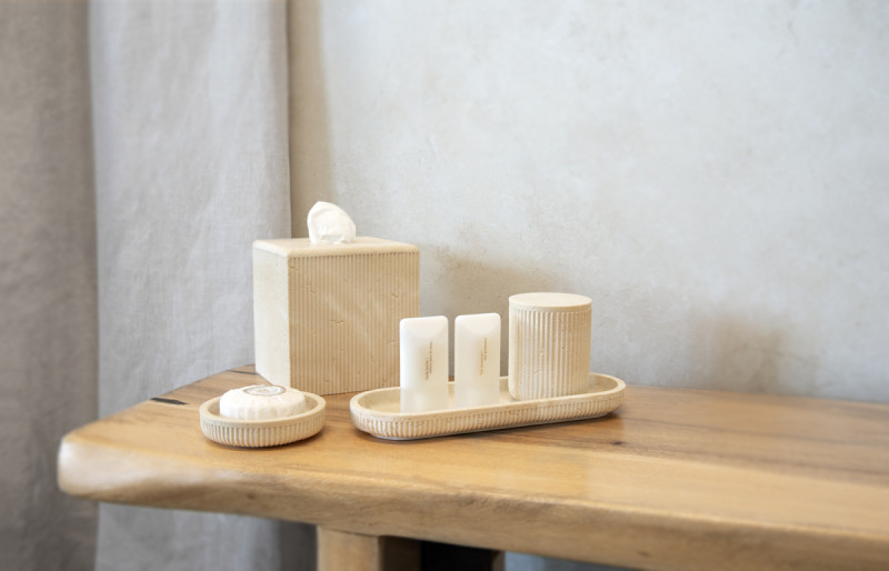 Porte savon beige résine Casablanca Foh