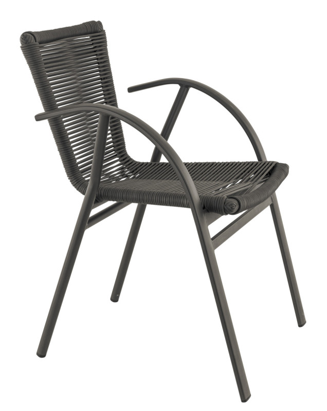 Fauteuil gris anthracite 78x54x55 cm Saint_raphael