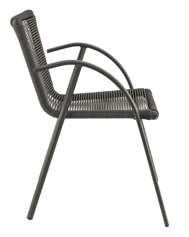 Fauteuil gris anthracite 78x54x55 cm Saint_raphael