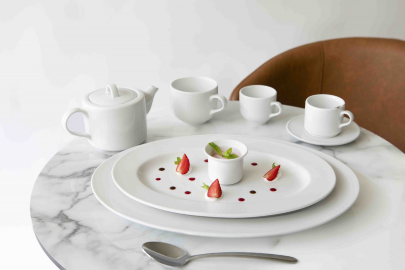 Assiette plate rond blanc porcelaine Ø 17 cm Presto Accolade