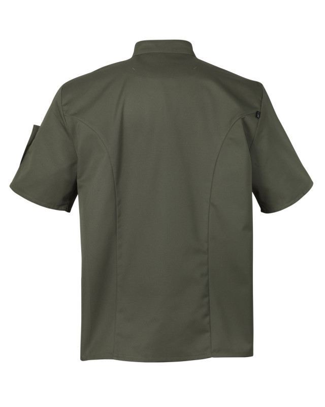 Veste de cuisine manches courtes kaki T1 Nero Robur