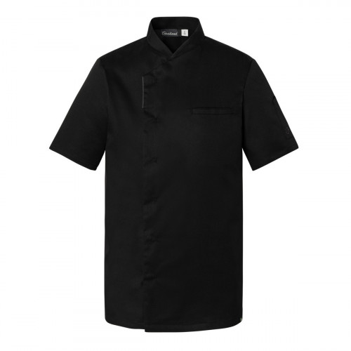 Veste de cuisine manches courtes noir T1 Reko Molinel