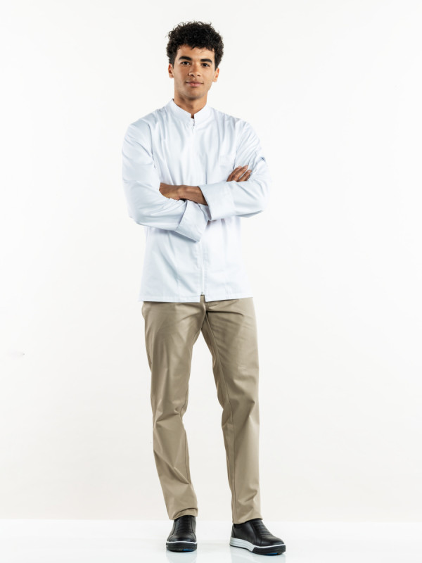 Pantalon de cuisine beige 56 Sabbia Chaud Devant