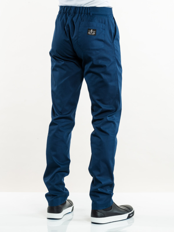 Pantalon de cuisine bleu marine 58 Marino Chaud Devant