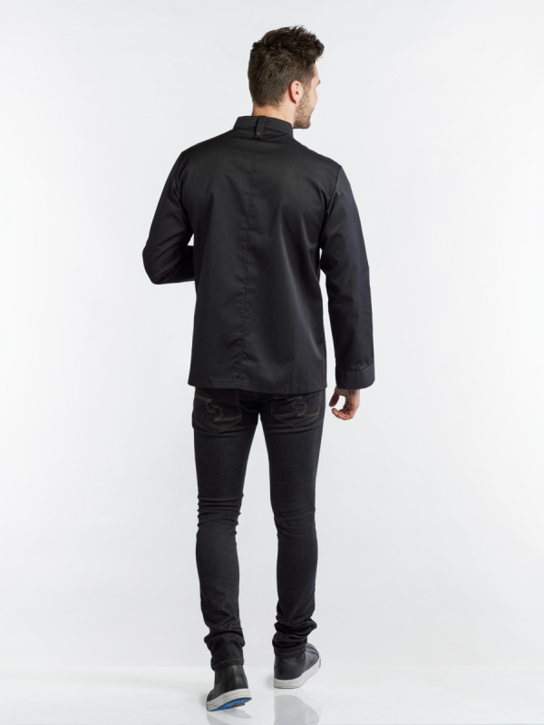 Veste de cuisine manches longues noir L Sabor Chaud Devant
