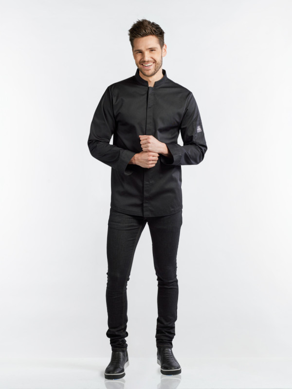 Veste de cuisine manches longues noir XXL Sabor Chaud Devant