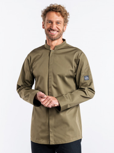 Veste de cuisine manches longues olive XL Sabor Chaud Devant