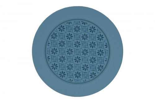 Assiette avec cloche rond Fleur porcelaine vitrifiée Ø 26,7 cm Rihla Rak